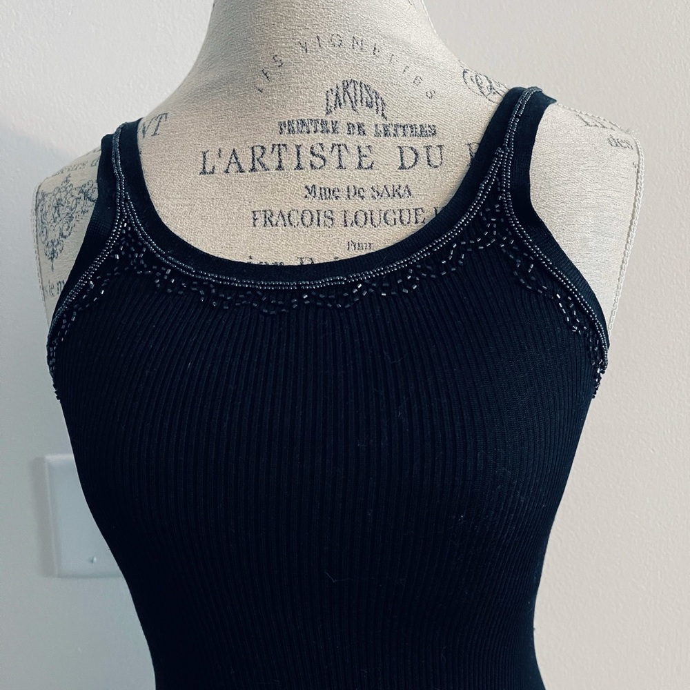 “Emma Black”. “S” silk knit tank Beautiful!